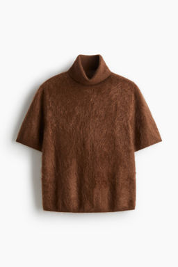 Top de cuello alto en cachemira cepillada