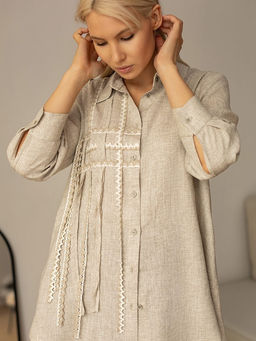 Рубашка лен 60%, вискоза 40% - Волтри фото 2