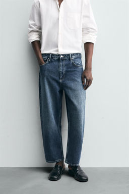 TAPERED WIDE-LEG JEANS - Zara фото 2