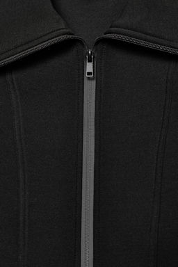 FITTED NEOPRENE-EFFECT JACKET - Zara фото 16