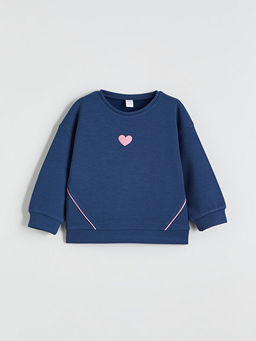 Bisiklet Yaka K?z ?ocuk Sweatshirt