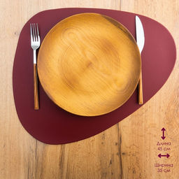 Цена за 12 шт. Салфетка сервировочная на стол Тэм, 4535 см, цвет винный - Simaland фото 2