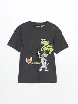 Tom ve Jerry Bask?l? Erkek ?ocuk Ti??rt