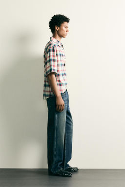 CAMISA RELAXED FIT ESTRUCTURA CUADROS / Multicolor - Zara фото 4