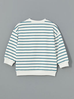 Bisiklet Yaka ?izgili Erkek ?ocuk Sweatshirt ve Pantolon 2li - Waikiki фото 3