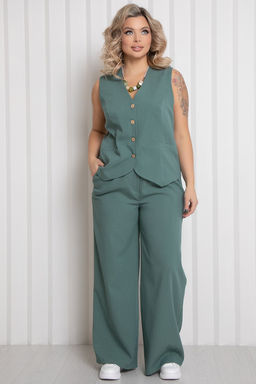 Брюки П-2240/3 Цвет:дымчато-зеленый - Леди агата фото 11