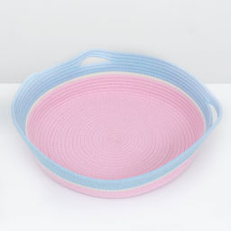 Экологичный лежак для животных, 50 х 50 х 12 см,вес до 25 кг, розово-голубой - Пижон фото 3