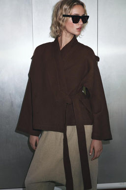 LIMITED EDITION 100% LINEN KIMONO JACKET - Zara фото 5