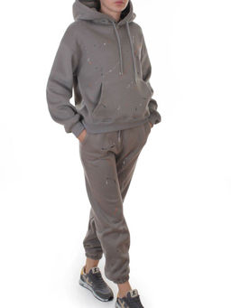 006 GRAY Костюм спортивный зимний женский (95% хлопок, 5% полиэстер)