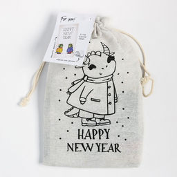 Набор в мешочке Этель Happy New Year: полотенце 40х73 см, формочки для запекания - 3 шт.  фото 7