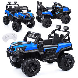 Электромобиль "Фиджи" на аккумуляторе, с р/у управлением, 12V4.5 двухприводный (синий)