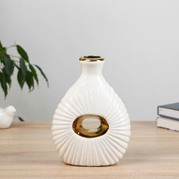 Ваза Кейдн, h=21 см, керамика, белая