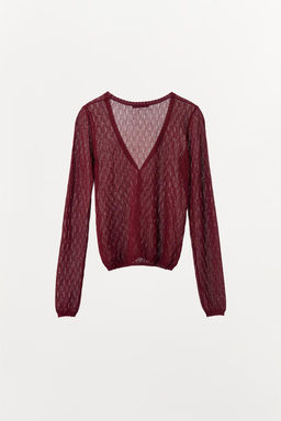 POINTELLE CHUNKY KNIT JACKET - Zara фото 3