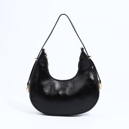 Сумка-багет на молнии, цвет чёрный