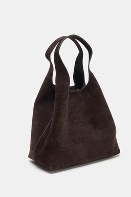 LEATHER MINI TOTE BAG - Zara фото 3