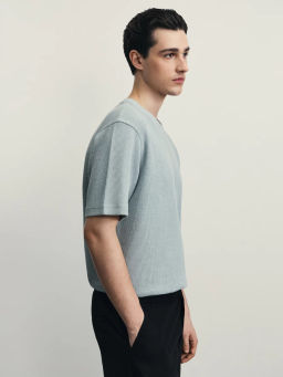 Футболка из фактурной ткани / Zarina  фото 3