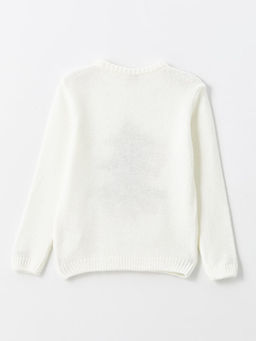 Bisiklet Yaka Y?lba?? Temal? Uzun Kollu K?z ?ocuk Triko Kazak - Waikiki фото 2