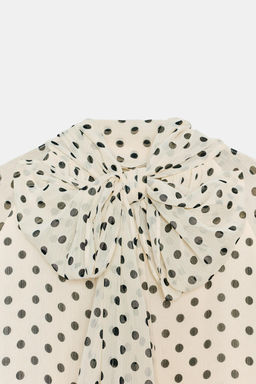 POLKA DOT PRINT BLOUSE - Zara фото 8
