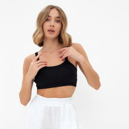 Топ женский Collorista, чёрный, размер 42-44