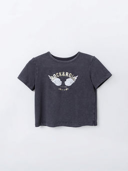 Футболка для девочек серая укороченная - Mark formelle фото 4