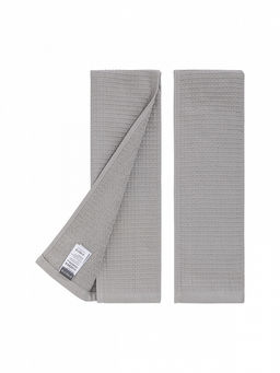 Набор кухонных полотенец 2 шт 35x75 серый хлопок - Denastia фото 2