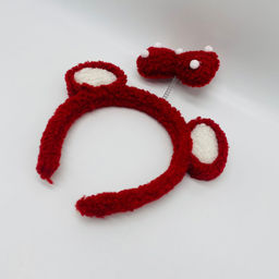 Ободок Мишка с бантиком пушистый