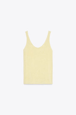 LINEN BLEND KNIT TOP