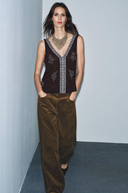 EMBROIDERED TOP ZW COLLECTION LIMITED EDITION