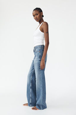 TRF WIDE-LEG HIGH-WAIST FULL LENGTH JEANS - Zara фото 13