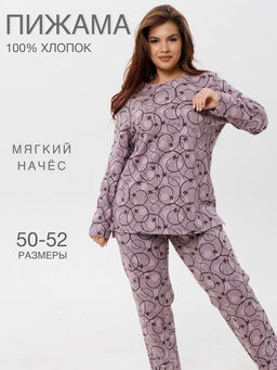 Пижама женская ПЖ-48 (футер с начёсом) Кофе
