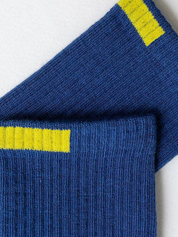 Цена за 5 пар! Детские высокие носки белого цвета с зеленым прямоугольником - Mark formelle фото 8