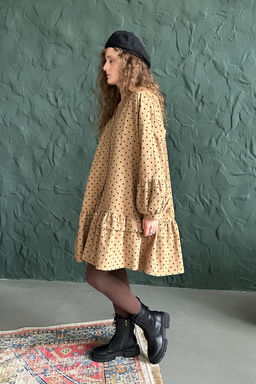 Платье женское COSY076/02/Бежевый, черный - M&G all natural фото 6