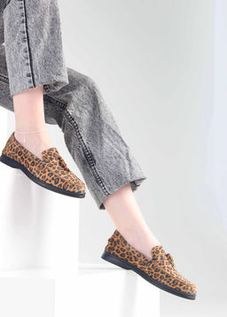 Лоферы туфли 170.2614bl. коричневый леопард