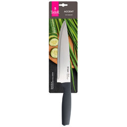 Нож поварской TalleR 20см из нержавеющей стали, s1,7мм, ручка из ударопрочного пластика с покрытием soft-touch, в блистере (Китай) - Домашняя мода фото 2