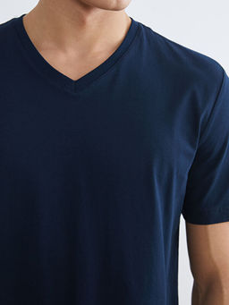 V Yaka K?sa Kollu Penye Erkek Ti??rt