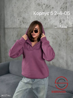 Худи женское оверсайз,трехнитка - Bruno фото 3