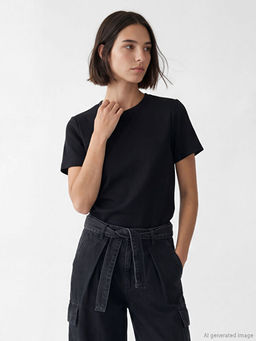 Bisiklet Yaka Kad?n Ti??rt