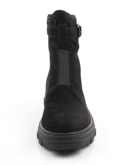 01-E2014B-497B BLACK Ботинки демисезонные женские (натуральная замша)