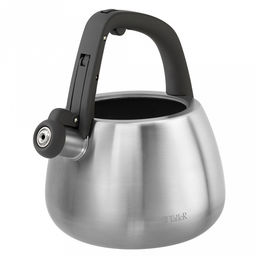 Чайник из нержавеющей стали 2,2л Reynard s0,6мм, дно s0,6мм, со свистком, с рычажным механизмом, матовая полировка снаружи и внутри, пластмассовые ручки с покрытием soft-touch, TalleR (Китай) - Домашняя мода фото 5