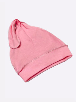 Шапочка интерлок-пенье на завязках узелок, арт.FC-SH010-ITpk, швы наружу, цвет розовый - Мамин малыш фото 2