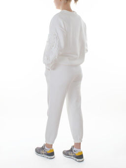 3416/3417 WHITE Костюм спортивный утепленный женский (95% хлопок, 5% эластан)