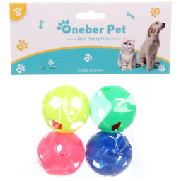 Цена за 6 шт. Игрушки в наборе 4шт "МУРОЧКИН", мячики, цвет микс, d-3.5см