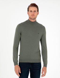 Duman Slim Fit Yar_m Bal_k__ Yaka Basic Triko Kazak