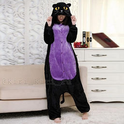 Пижама кигуруми Черная кошка (Лунный кот)