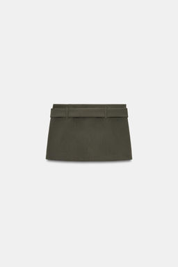 FALDA PANTAL?N CINTUR?N / Khaki oscuro - Zara фото 2