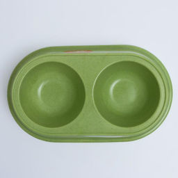 Миска бамбуковая двойная, 23,5 х 13 х 5 см, зелёная - Пижон фото 4