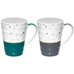 Набор 2 кружек 500 мл 13*9,5*13 см "Брызги", разноцветные, фарфор