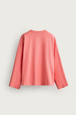 CAMISETA RELAXED FIT MANGA LARGA / Coral - Zara фото 9