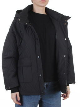 BM4836 BLACK Куртка стеганная демисезонная женская (50 гр. холлофайбер)