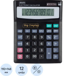 Калькулятор настольный ПОЛНОРАЗ-Й Attache ATC-444-12F12раз.дв.пит,192x148мм